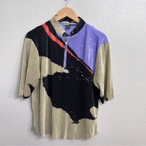 Jamie sadock multicolor quarter zip shirt size XL